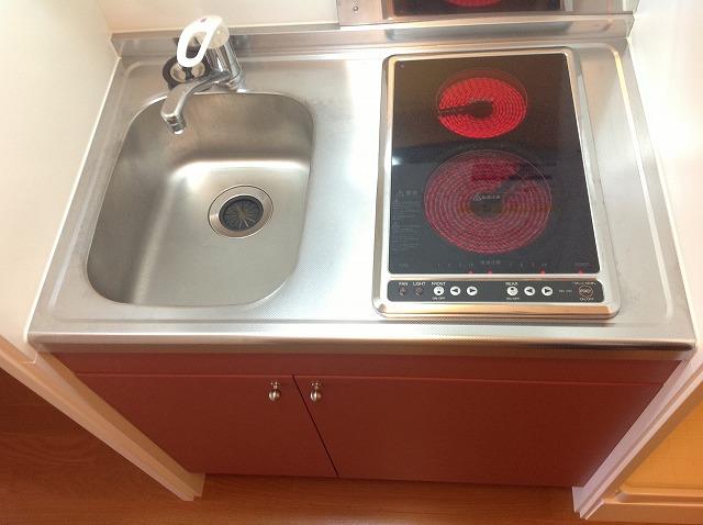 キッチン　2口電気コンロ