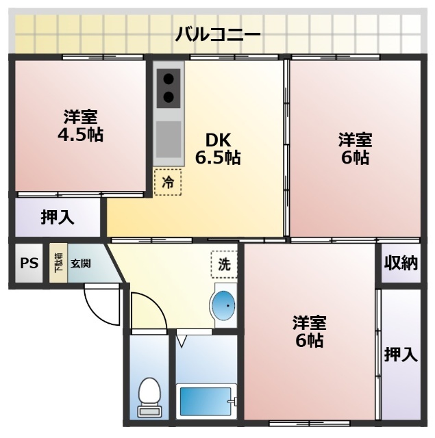 ヴィラナリー新山1号棟の間取り写真