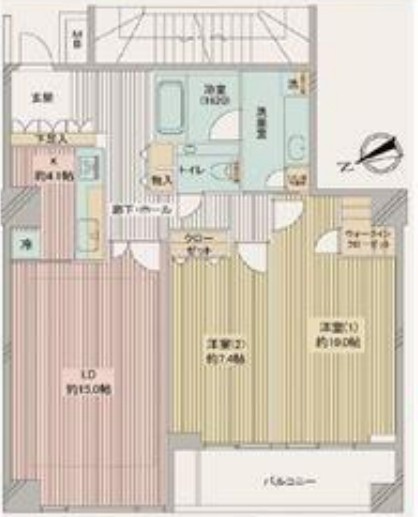 東京メトロ半蔵門線 半蔵門駅 徒歩3分 14階建 築24年の間取り写真
