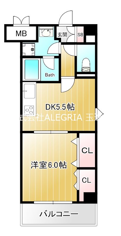 地下鉄中央線 長田駅 徒歩10分 3階建 築25年の間取り写真