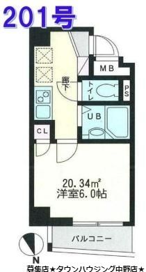 ＪＲ中央線 高円寺駅 徒歩10分 5階建 築11年の間取り写真