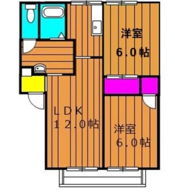 サンビレッジ新田 Aの間取り写真