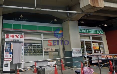 コンビニ　ローソンストア100 近鉄今里駅前店（コンビニ）まで434m