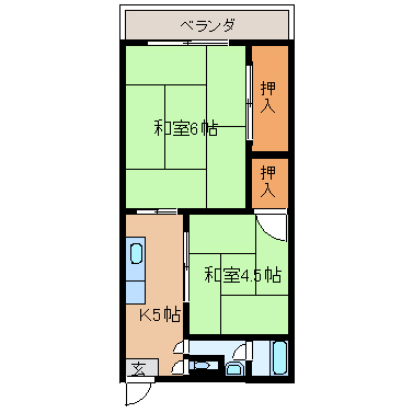 広島市中区堺町のマンションの間取り