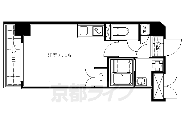 【エスリード烏丸五条駅前の間取り】