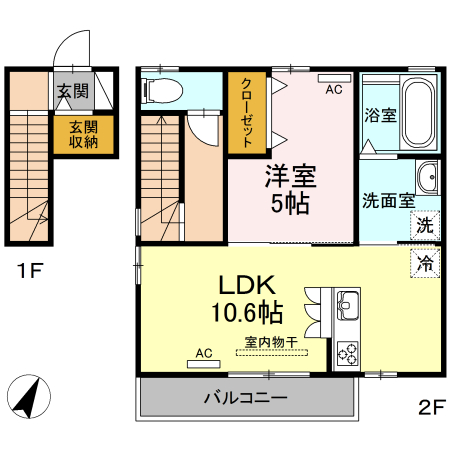 ディアコート朝岡の間取り