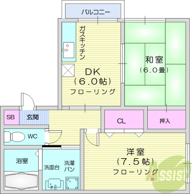 ベルパークＫ3の間取り