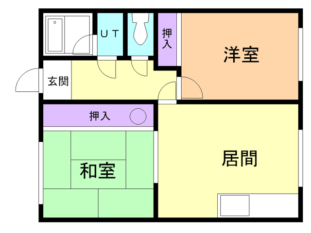 吉岡ハイツ5号棟の間取り