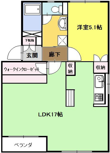 ハイツテクトピア掛川Iの間取り