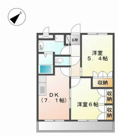 愛知郡愛荘町南野々目のアパートの間取り