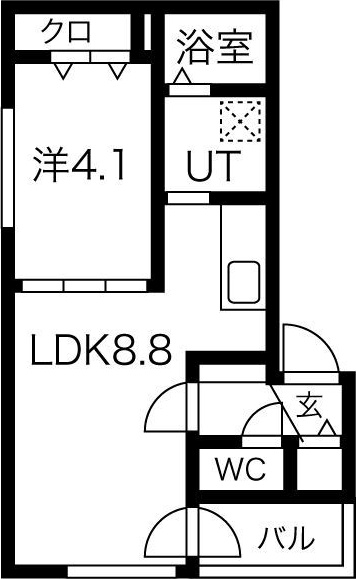 札幌市中央区南二十二条西のマンションの間取り