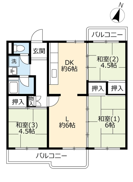 ＵＲ光明台の間取り