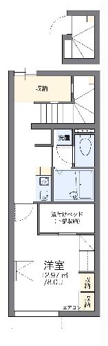 レオパレスソレーユ　スリーの間取り