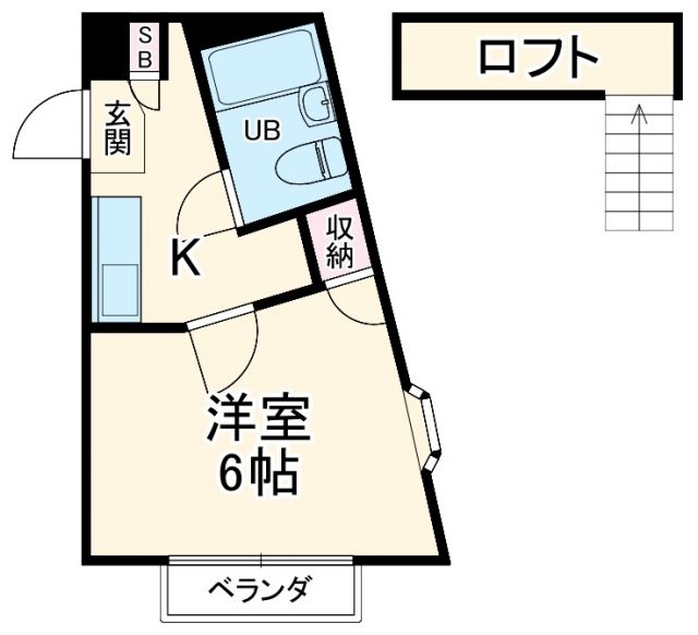 千葉市花見川区幕張町のアパートの間取り