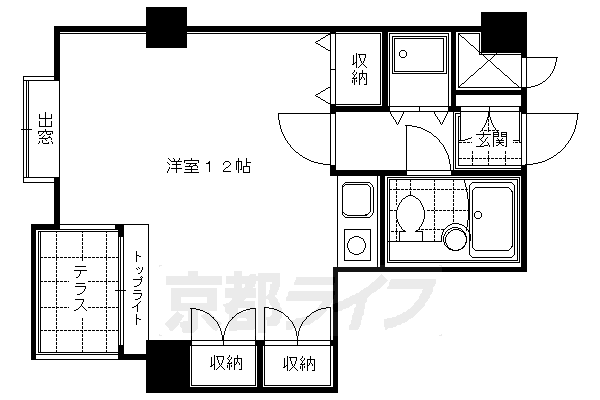 京都市中京区橋本町のマンションの間取り