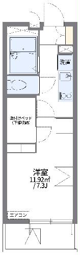 レオパレスソレイユ日比野の間取り