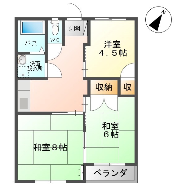 東部マンションの間取り