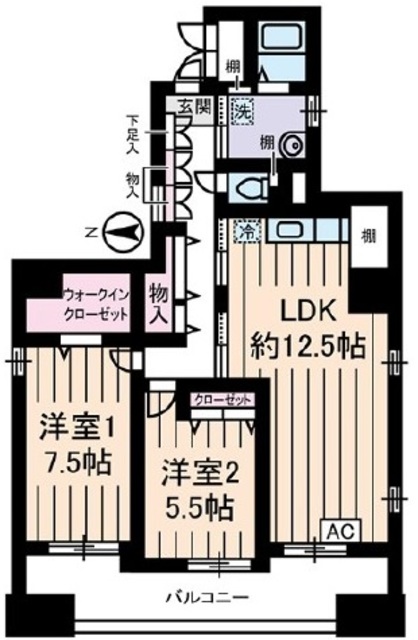 シャンテメゾン田仲の間取り