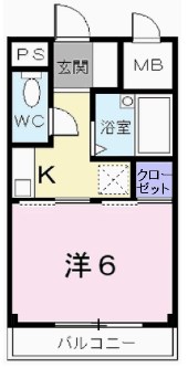 【姫路市飾磨区中野田のマンションの間取り】