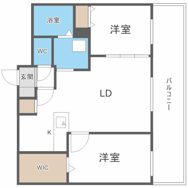 【アルファスクエア北20西4の間取り】