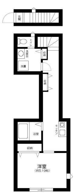 調布市飛田給のアパートの間取り