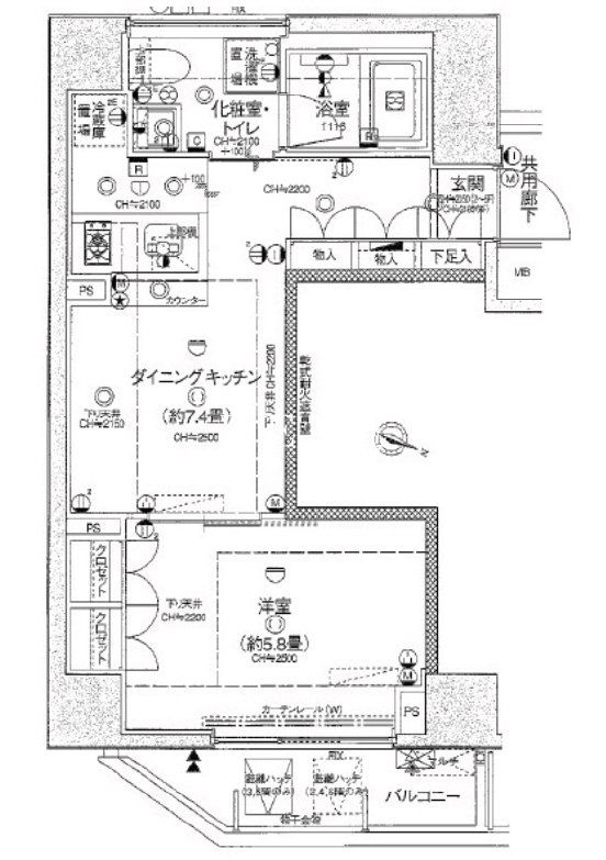 千代田区神田三崎町のマンションの間取り