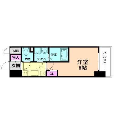 大阪市北区豊崎のマンションの間取り