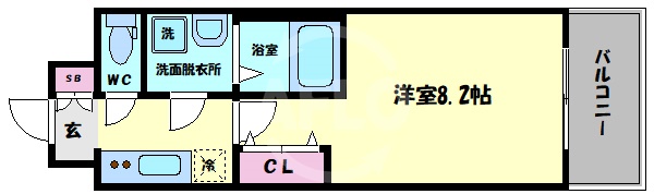 セオリー大阪パーチェの間取り