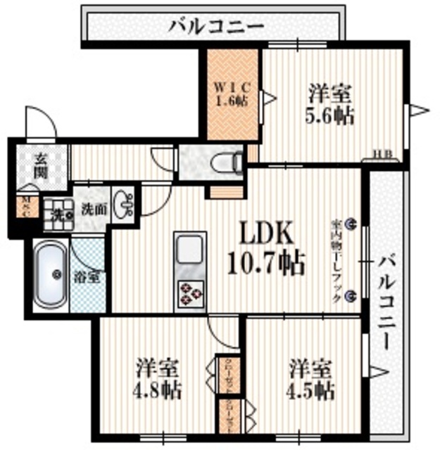 杉並区下高井戸のマンションの間取り