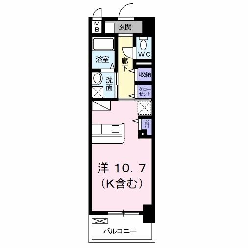 【北九州市小倉南区長野本町のマンションの間取り】