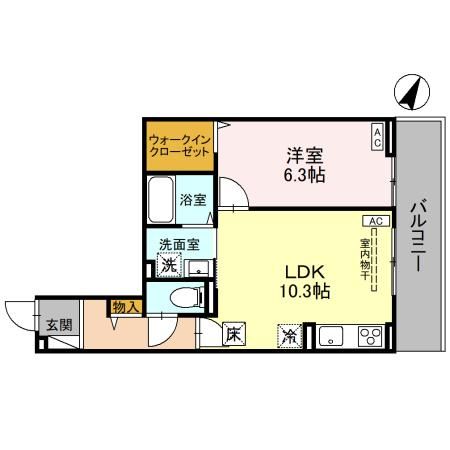 さいたま市北区宮原町のアパートの間取り