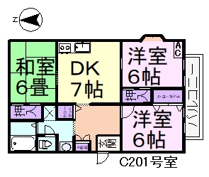 トゥインクル吉田C棟の間取り