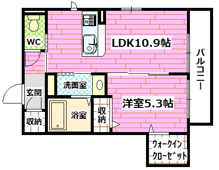 安芸郡坂町坂東のマンションの間取り