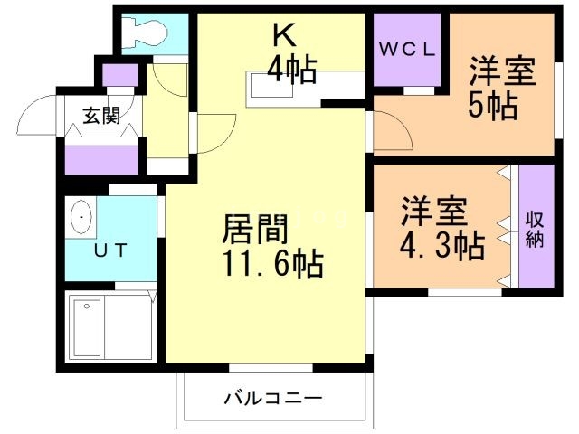 Ｃｒｏｓｓｂｅｌｌ５２４の間取り