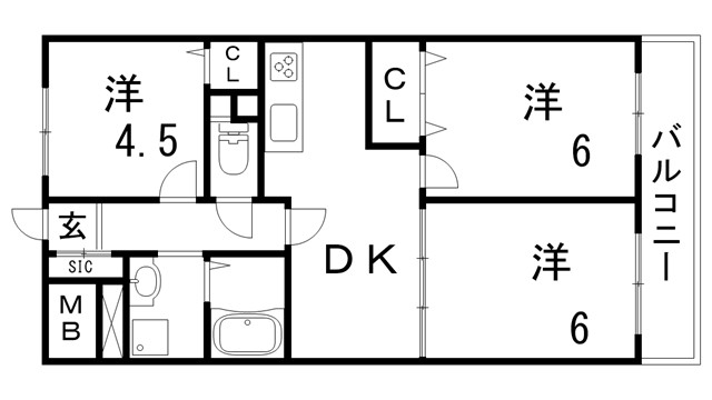 ライオンズマンション長田ヒルズの間取り