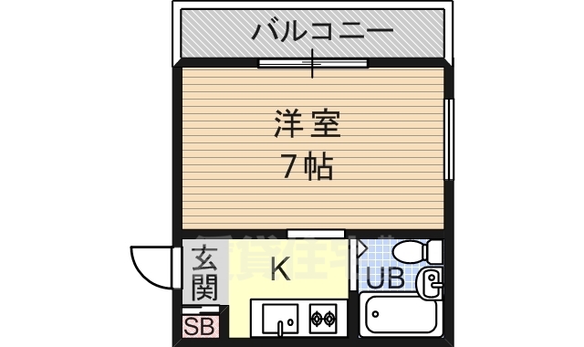 大阪市平野区加美鞍作のマンションの間取り