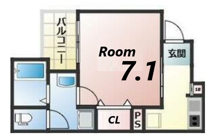 姫路市飾磨区恵美酒のアパートの間取り