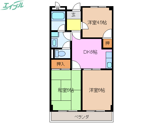 ＥＴＯＩＬＥ中出の間取り