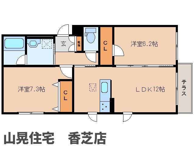 葛城市勝根のアパートの間取り