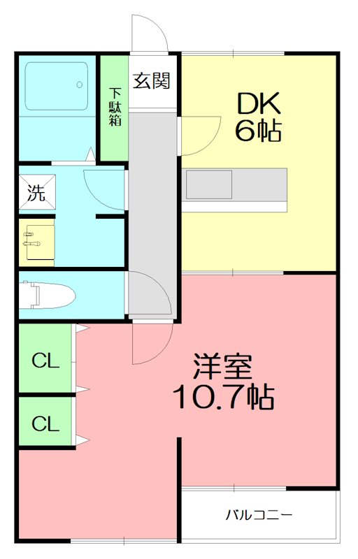 秦野市今泉台のアパートの間取り