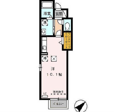 名古屋市天白区向が丘のアパートの間取り