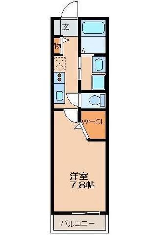 川越市中原町のアパートの間取り