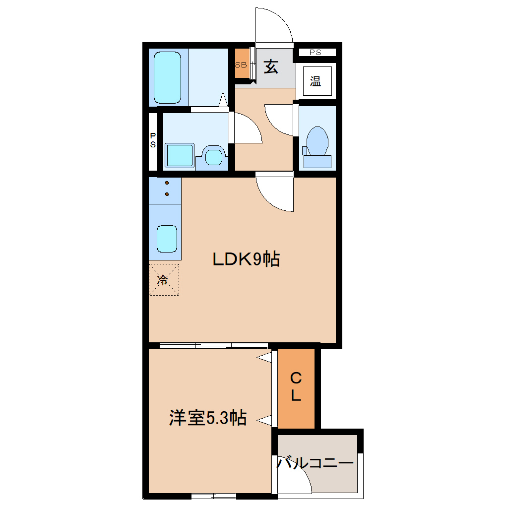 ブラン蒲町の間取り