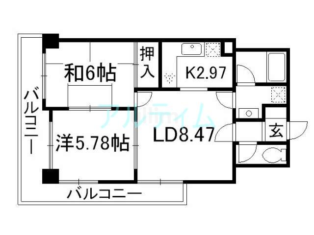 ライオンズマンション京都河原町第２の間取り