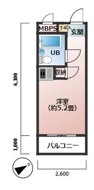 扶桑ハイツ東千葉の間取り