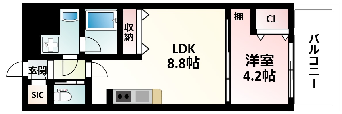 リッツ新大阪プレミアムの間取り