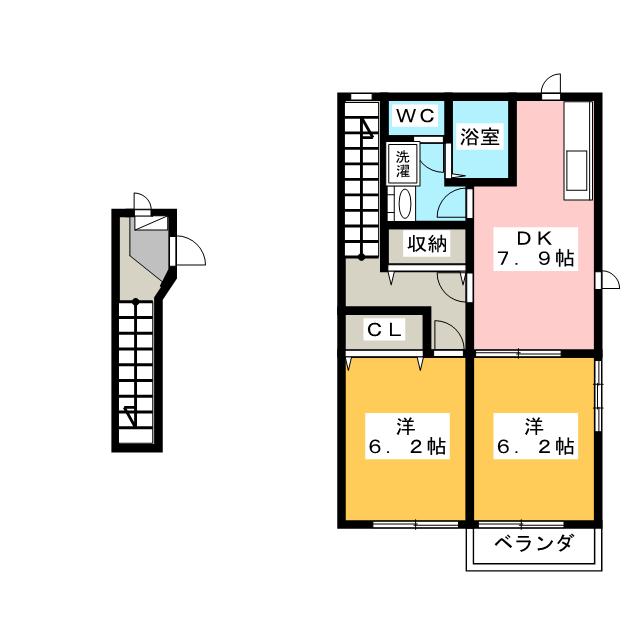 クレセント佃Ｓの間取り