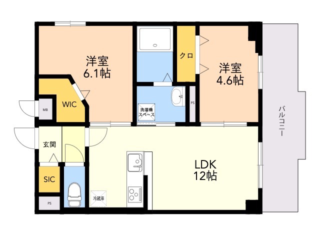 仮称)上牟田1丁目マンションの間取り