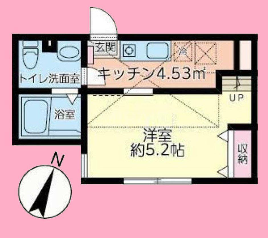 大和市鶴間のアパートの間取り