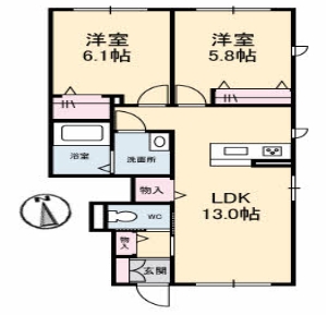 リラフォート西垣生の間取り